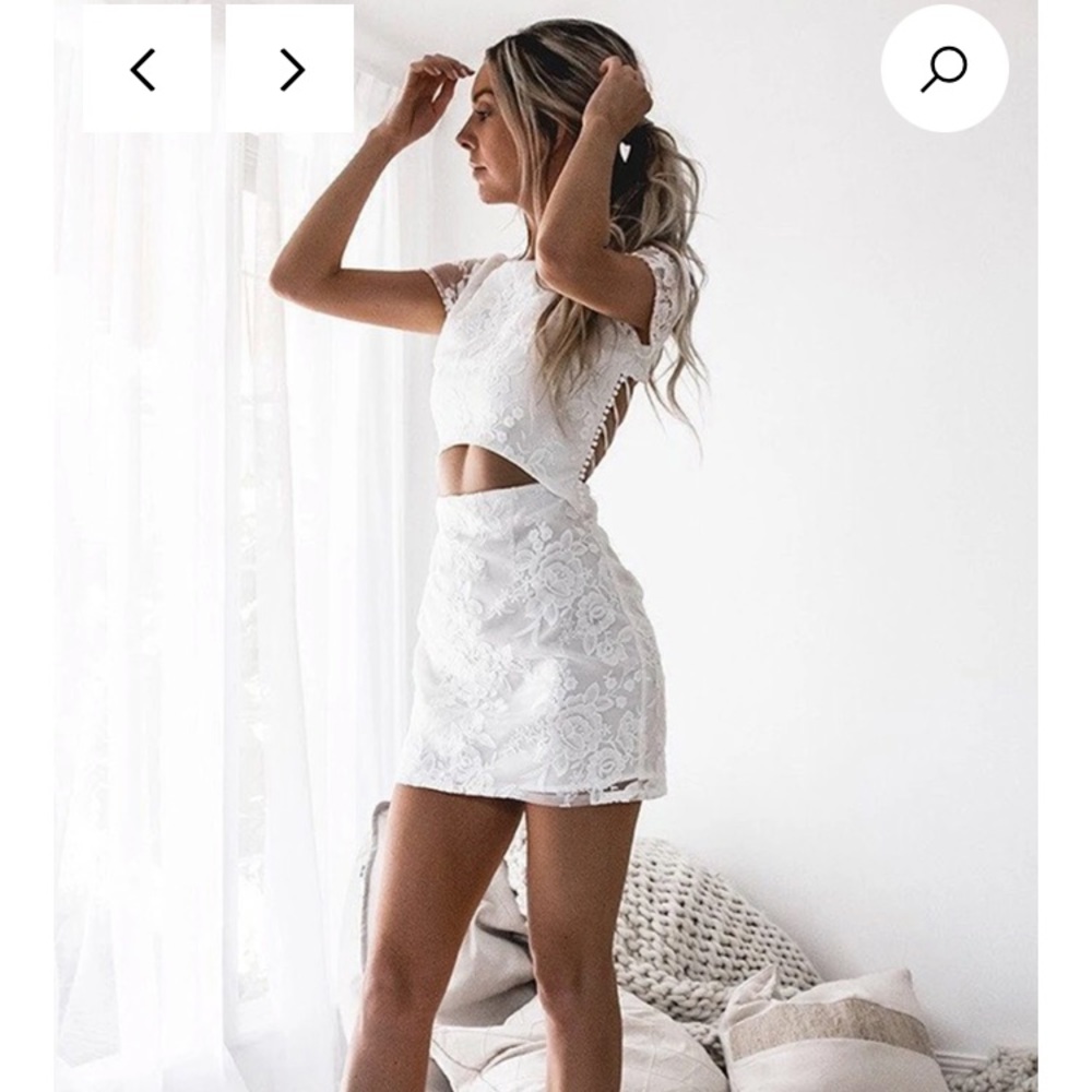 Xenia Shay Lace Dress (White) - - US 2 / XS